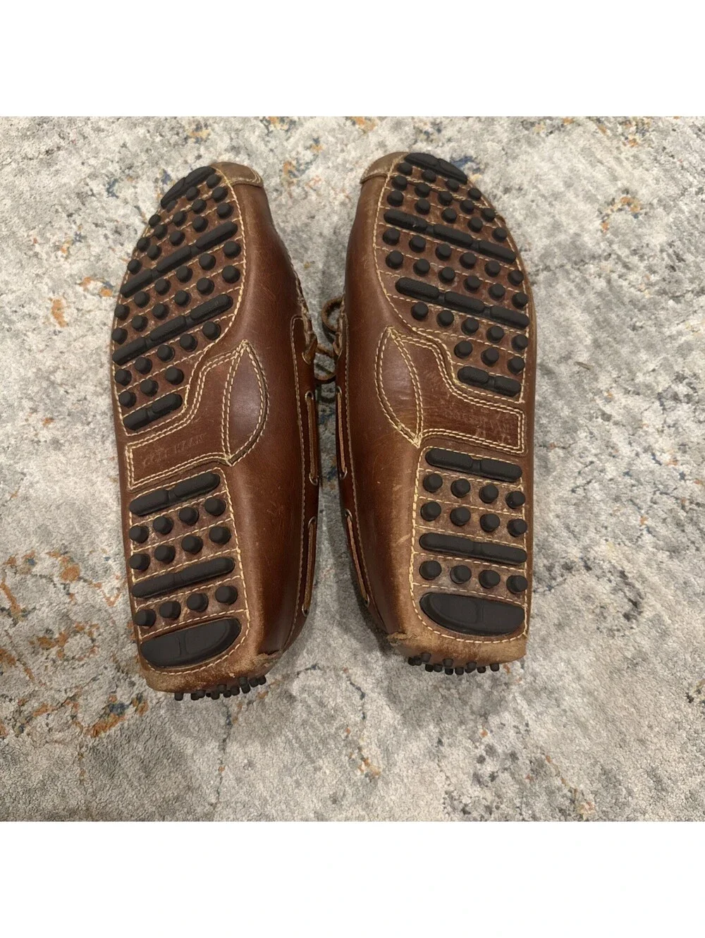 Cole Haan Brown Leather Lace-Up Driving Moccasins Men's US 10.5 D MPN 13215
